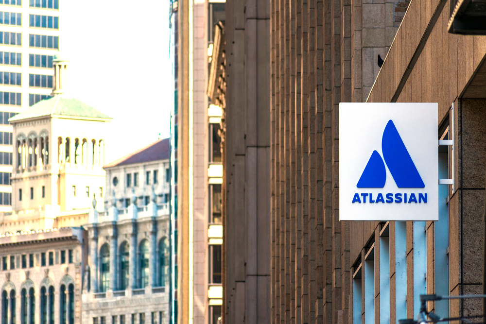 Atlassian logo at HQ