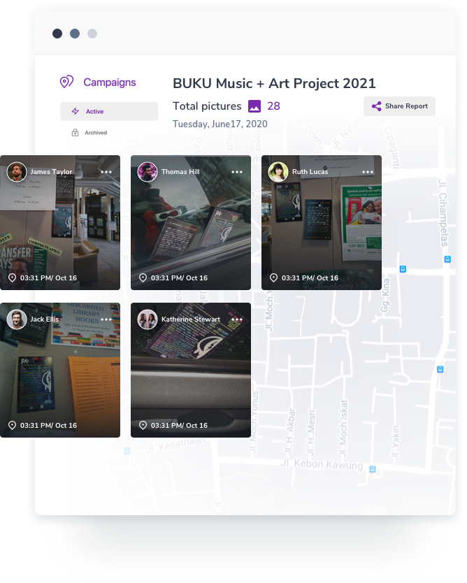 A screenshot of SimpleCrew campaign