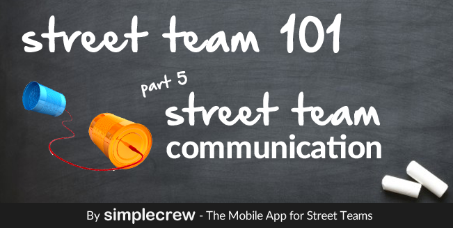 Street team 101, part 5, visual for the post