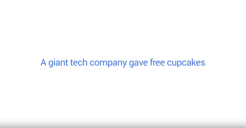 A giant tech company gave free cupcakes