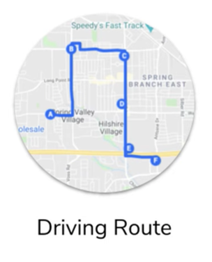 The sample of driving route